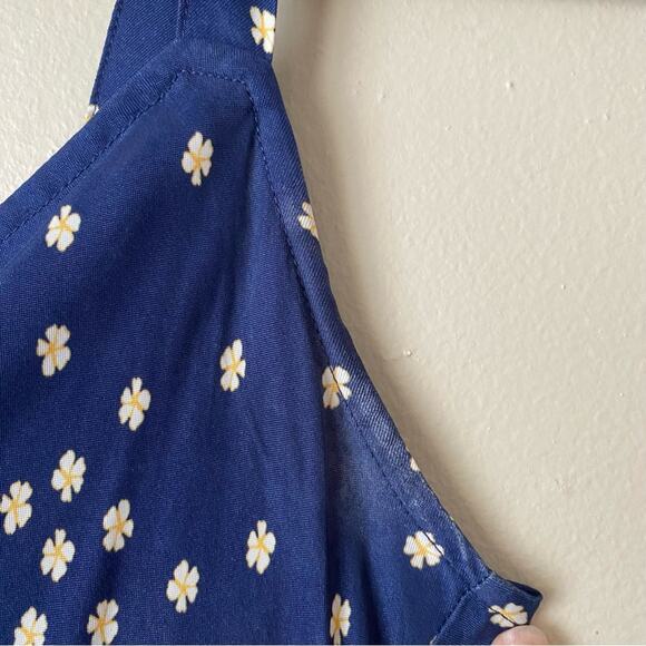 J. Crew | Gwyneth V-neck Cupro Blend Midi Slip Dress Tiny Blooms Floral Size 2 - Picture 4 of 8